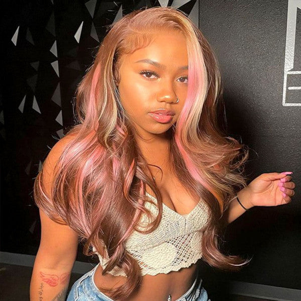 Pink Face-Framing Highlights Pink Face-Framing Highlights — Pink Highlights