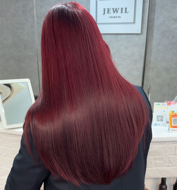 Glossy Ruby Red For Fine Hair — Ruby Red Hair