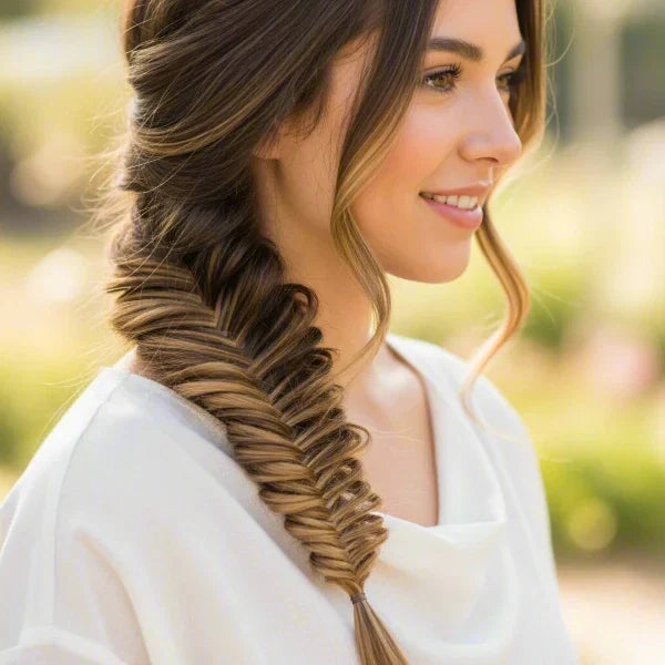 Shoulder-Length Side Fishtail — Fishtail Braid