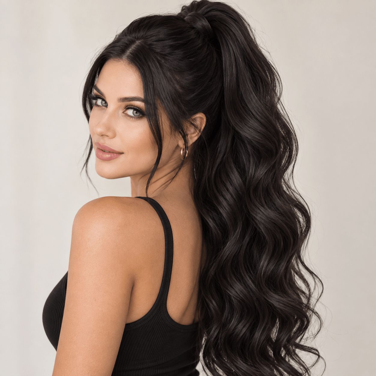 14 Inch Synthetic Wrap Around Ponytail Extension with Comb Natural Wave in 5 Colors — Glam N' Go Style