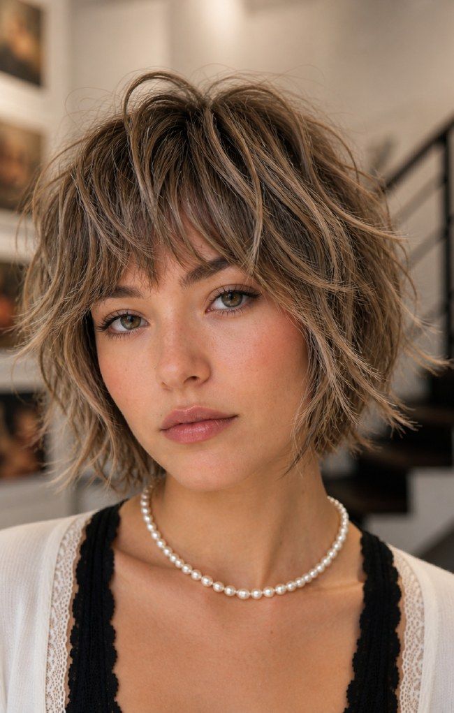 Ash Blonde Bob With Choppy Bangs — Choppy Bob