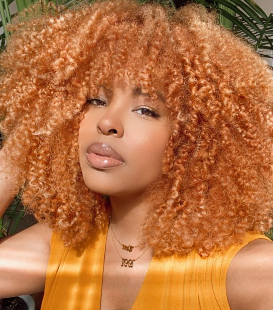 Vibrant Orange Curly Shag Vibrant Orange Curly Shag — Orange Hair