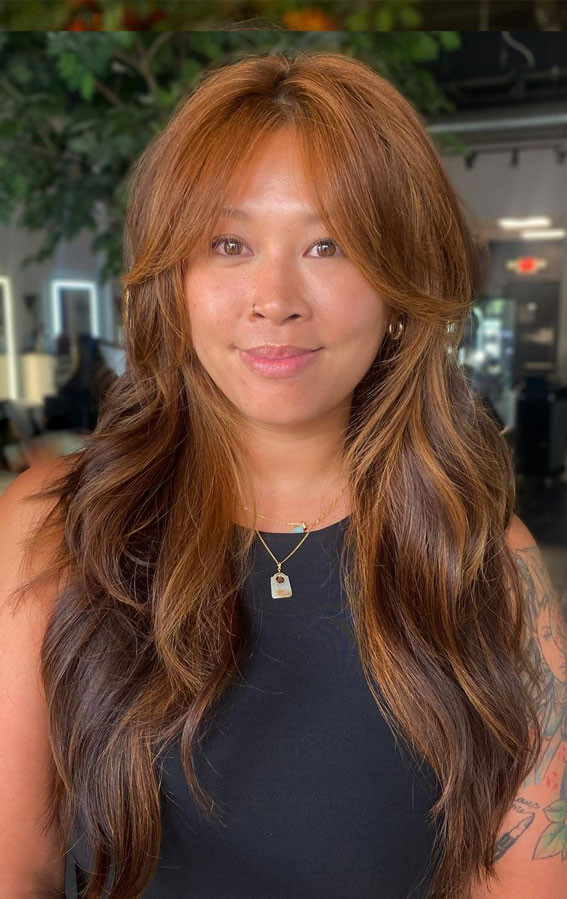 Copper Brown With Golden Undertones Copper Brown With Golden Undertones — Hair Color for Asian Hair