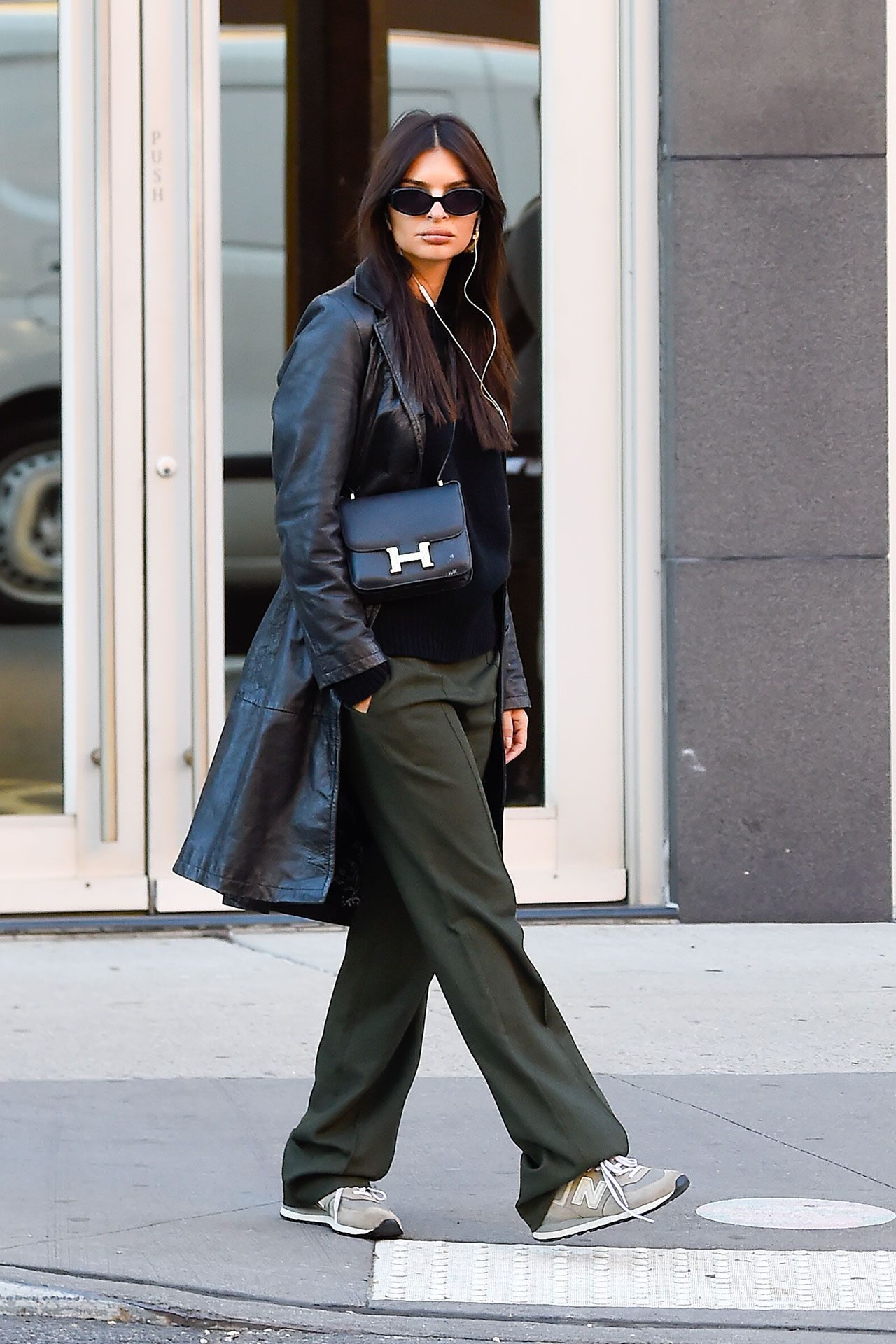 Urban Edge: New Balance with a Leather Trench Urban Edge: New Balance with a Leather Trench — New Balance Outfits