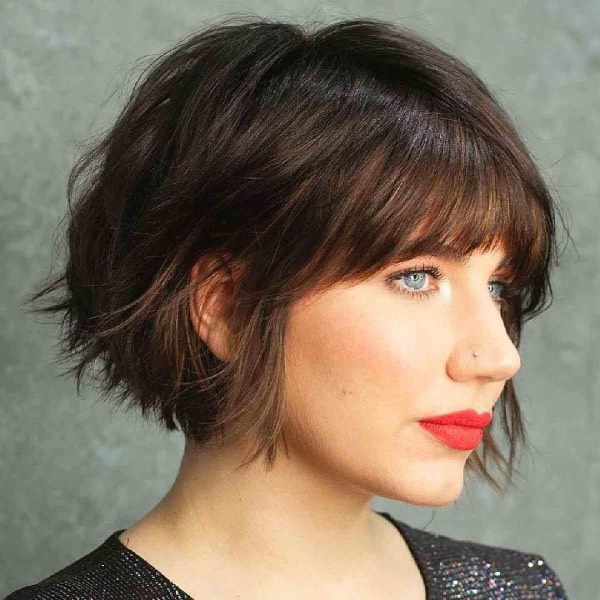 Tousled Bob With Wispy Bangs — Preppy Hairstyles