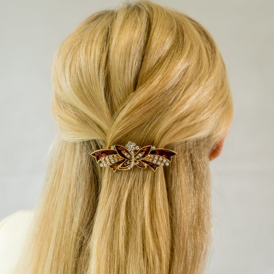 Fine Blonde Half-Up With Jeweled Clip Fine Blonde Half-Up With Jeweled Clip — Butterfly Clip Hairstyles