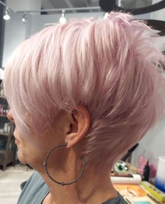 Baby Pink Textured Pixie Baby Pink Textured Pixie — Light Pink Hair