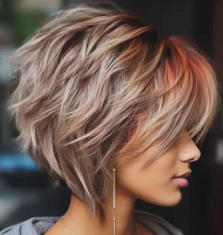 Front View Visual Idea Front View Visual Idea — Balayage Short Hair