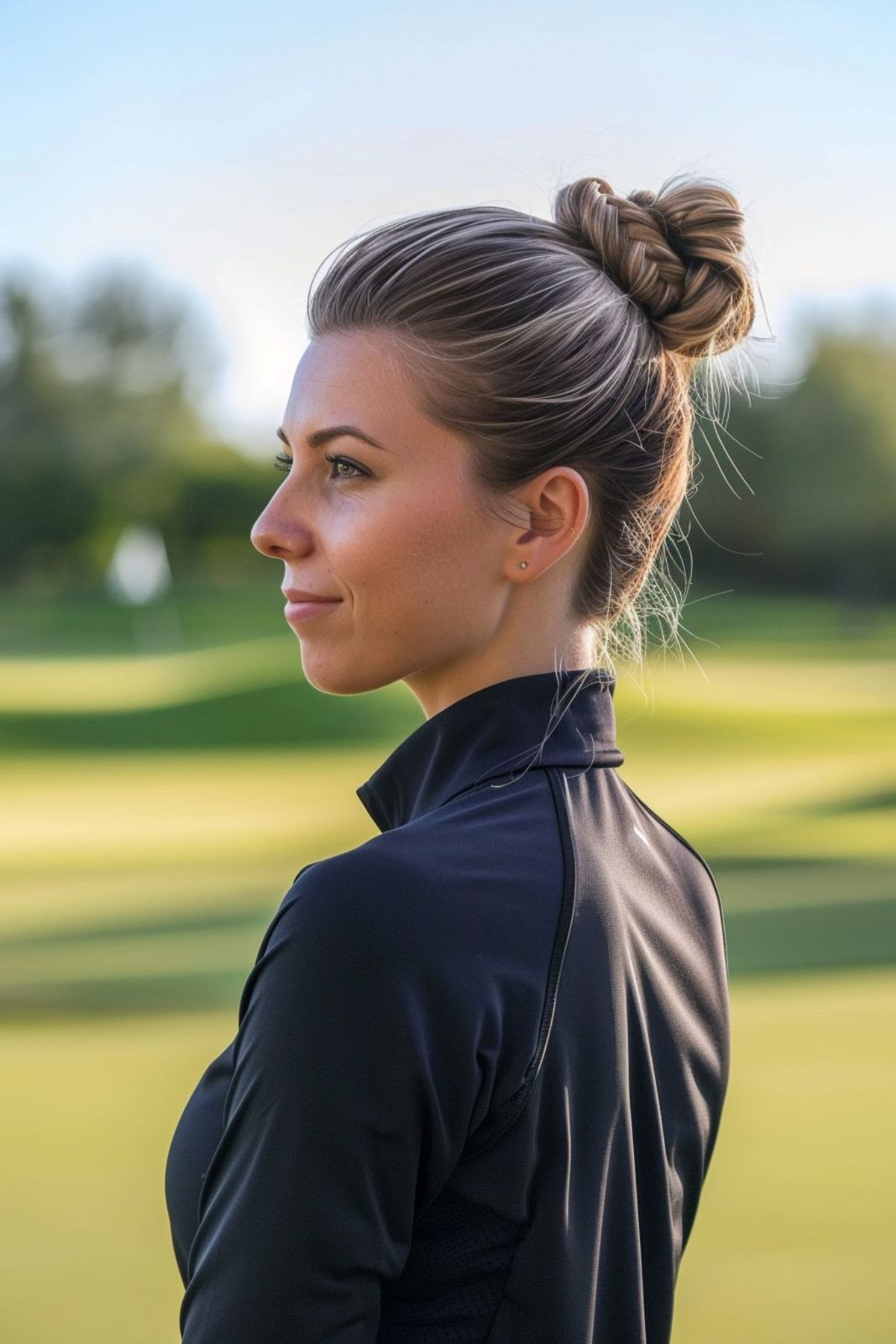 Ash Blonde with Braid Accent Ash Blonde with Braid Accent — Golf Hairstyles