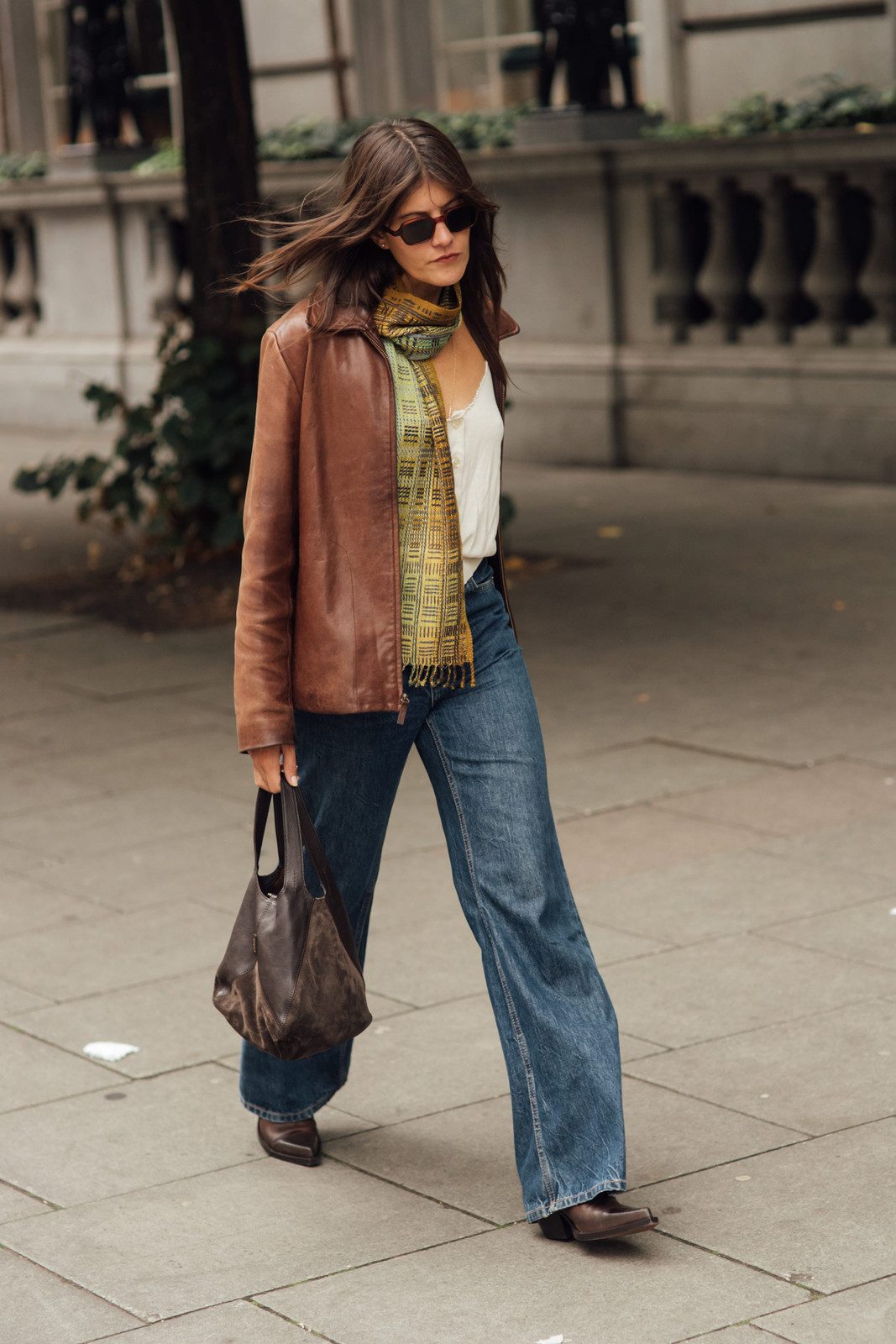 Patterned Coat over Slip Dress: A Touch of Glamour Bar Crawl Outfits
