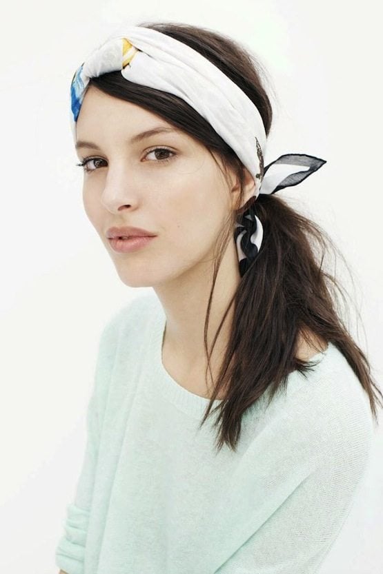 Shoulder Length Visual Idea — Scarf Hairstyles