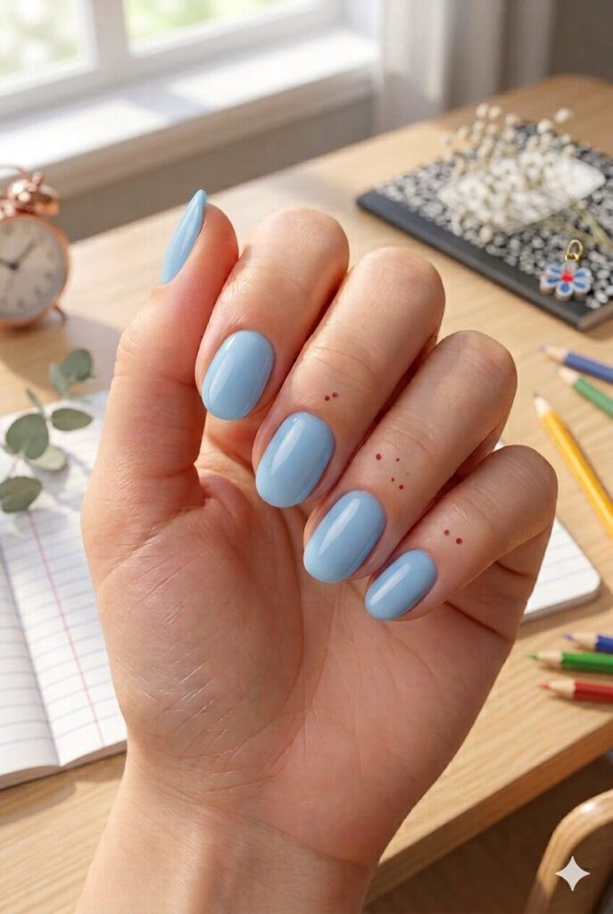 Nude Coffin French with Winter Snowflakes Nude Coffin French with Winter Snowflakes — First Acrylic Nails