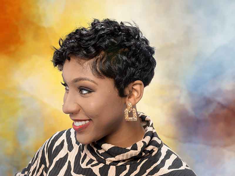 Layered Chin Bob With Short Bangs Layered Chin Bob With Short Bangs — Short Curly Hairstyles