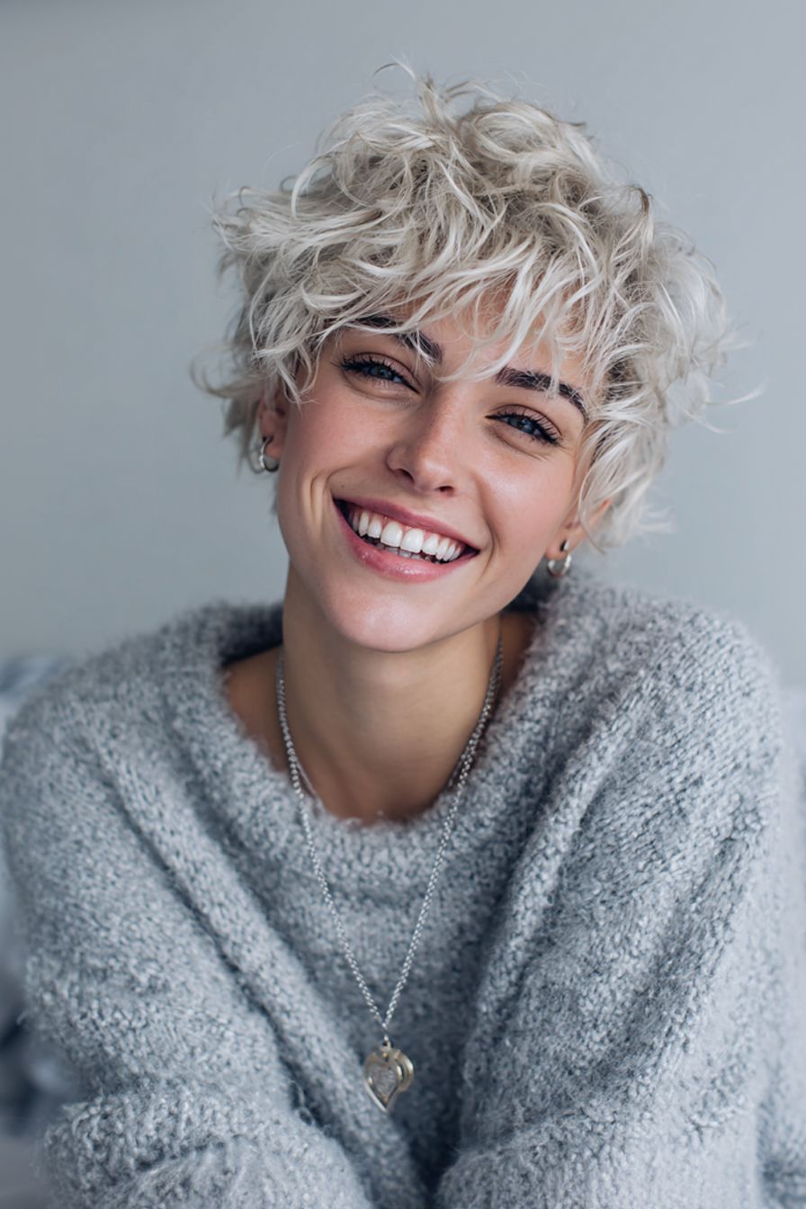 Chin Length Visual Idea — Short Wolf Cut