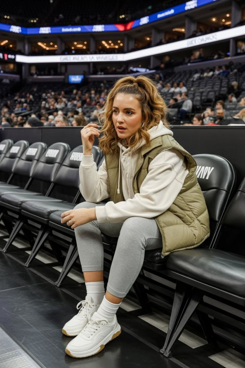 All-Black Ensemble with Bold Accessories for a Sleek Game Style — Basketball Game Outfits