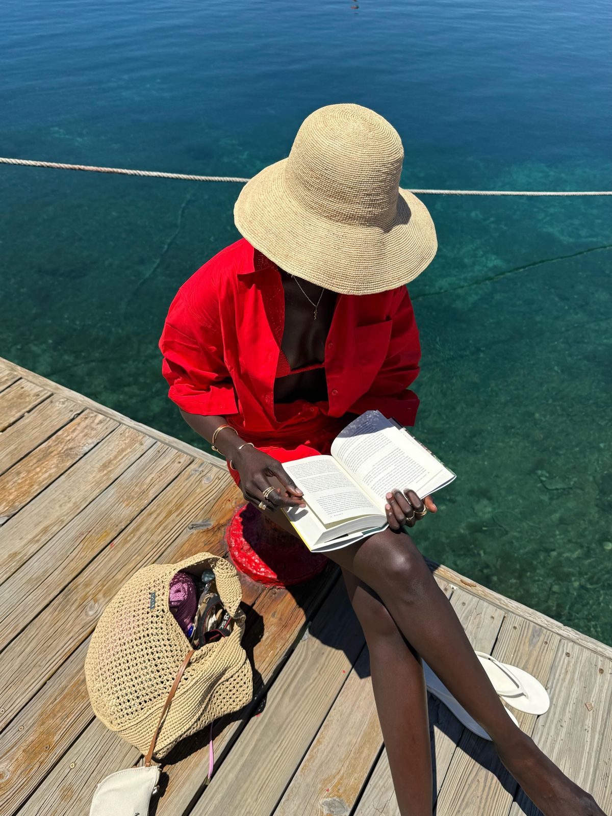Vibrant Red Shirt for a Beach Resort Look — Lake Tahoe Outfits