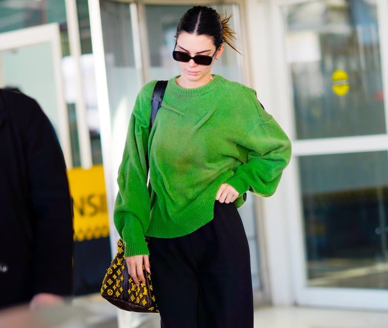 Chic Casual with Black Joggers and Oversized Green Sweater Chic Casual with Black Joggers and Oversized Green Sweater — Jogger Outfits