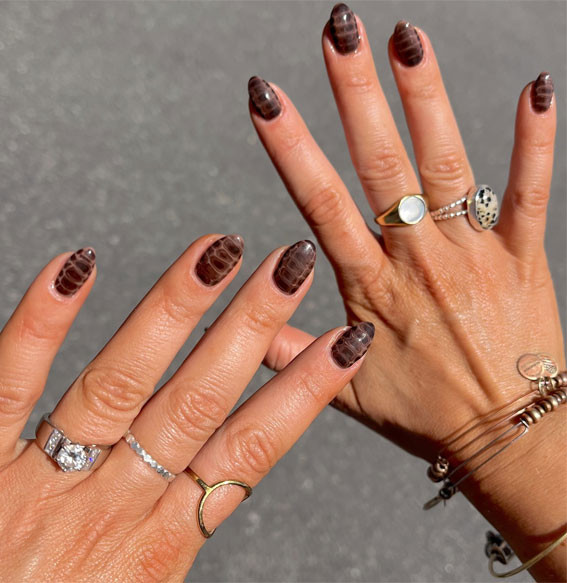 Deep Brown Visual Idea Deep Brown Visual Idea — Croc Nails