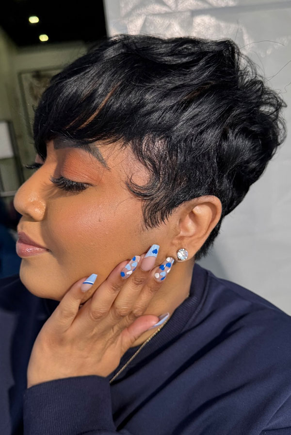 Soft Wavy Black Pixie Soft Wavy Black Pixie — Pixie Cut for Black Women