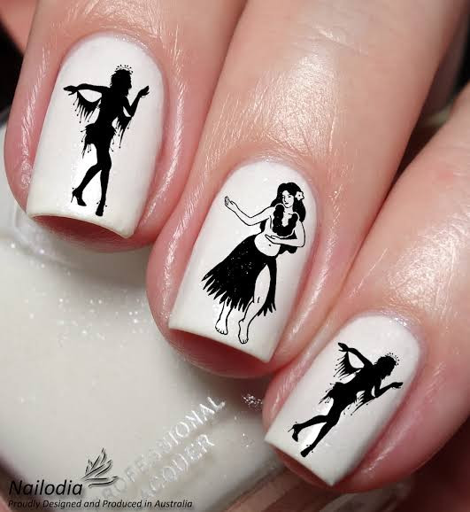 White Glossy Dancer Silhouettes Short Square Nails White Glossy Dancer Silhouettes Short Square Nails — Dance Nails