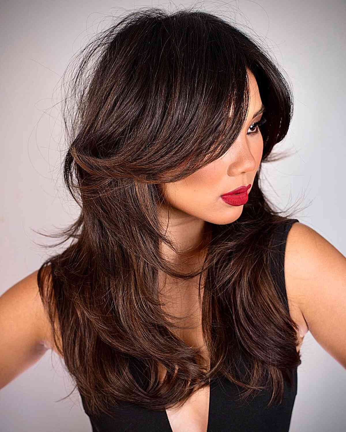 Ash Blonde Butterfly With Wispy Bangs — Butterfly Haircut Long Hair