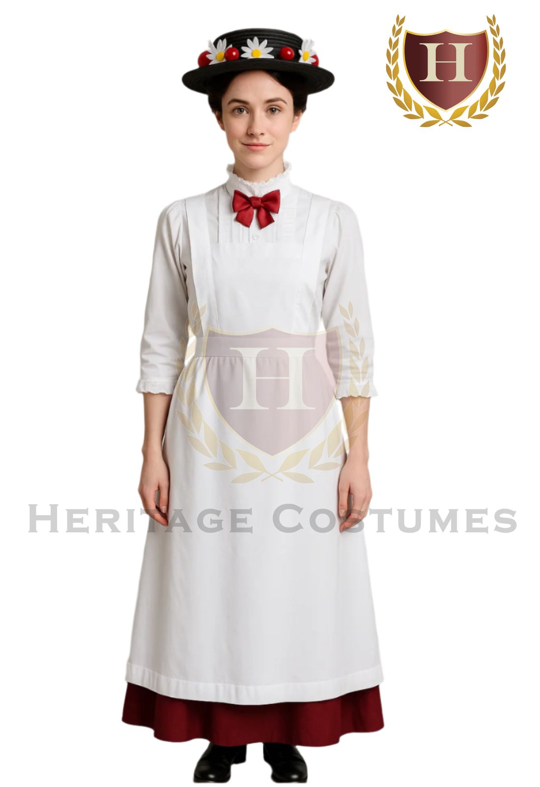 Classic Nanny Costume: Apron, Bow Tie, and Cape Coat Classic Nanny Costume: Apron, Bow Tie, and Cape Coat — Nanny Outfits