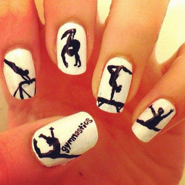 Medium Square Wavy Line Olympic Nails Medium Square Wavy Line Olympic Nails — Gymnastics Nails
