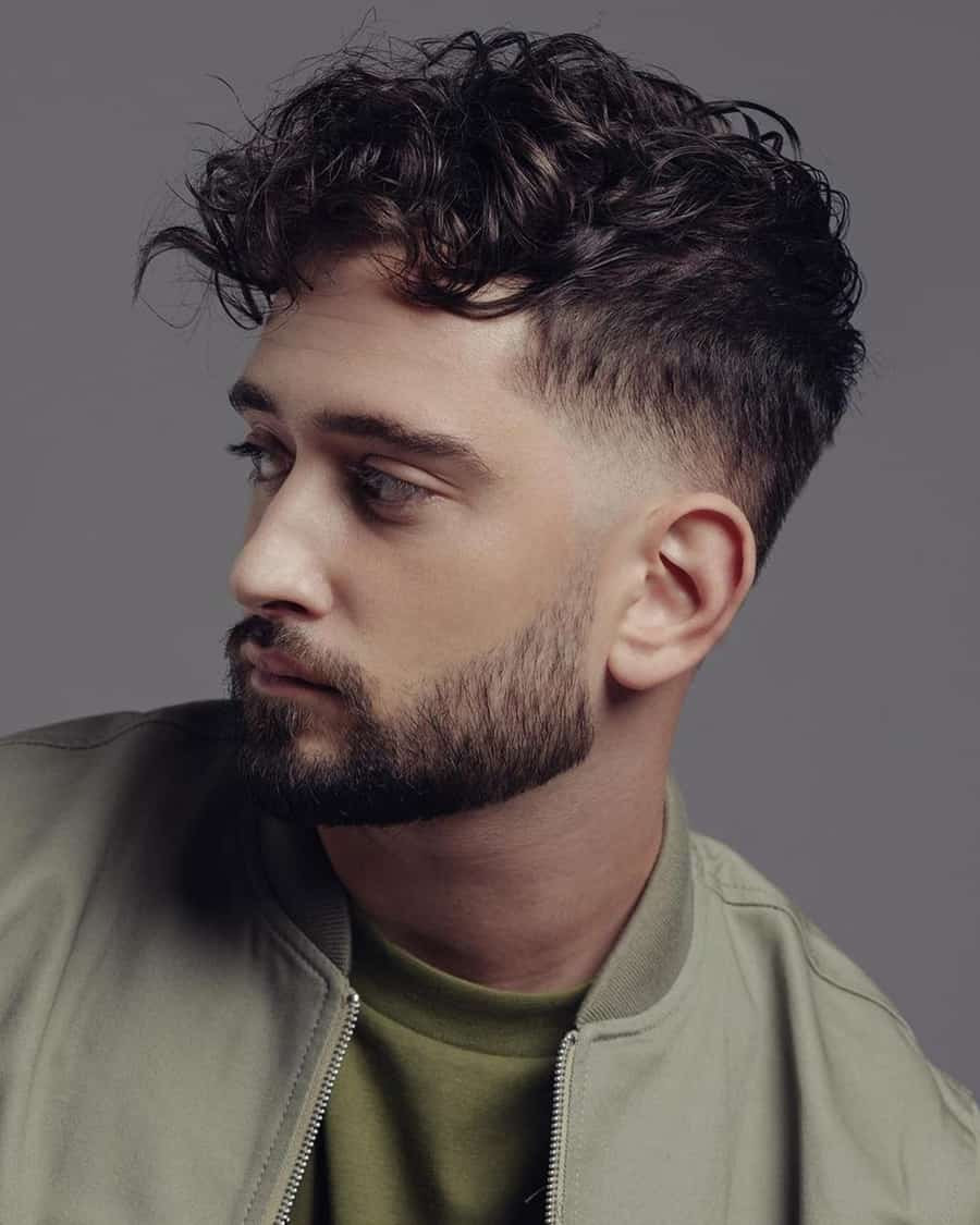 Middle Part Fade With Waves Middle Part Fade With Waves — High Taper Fade