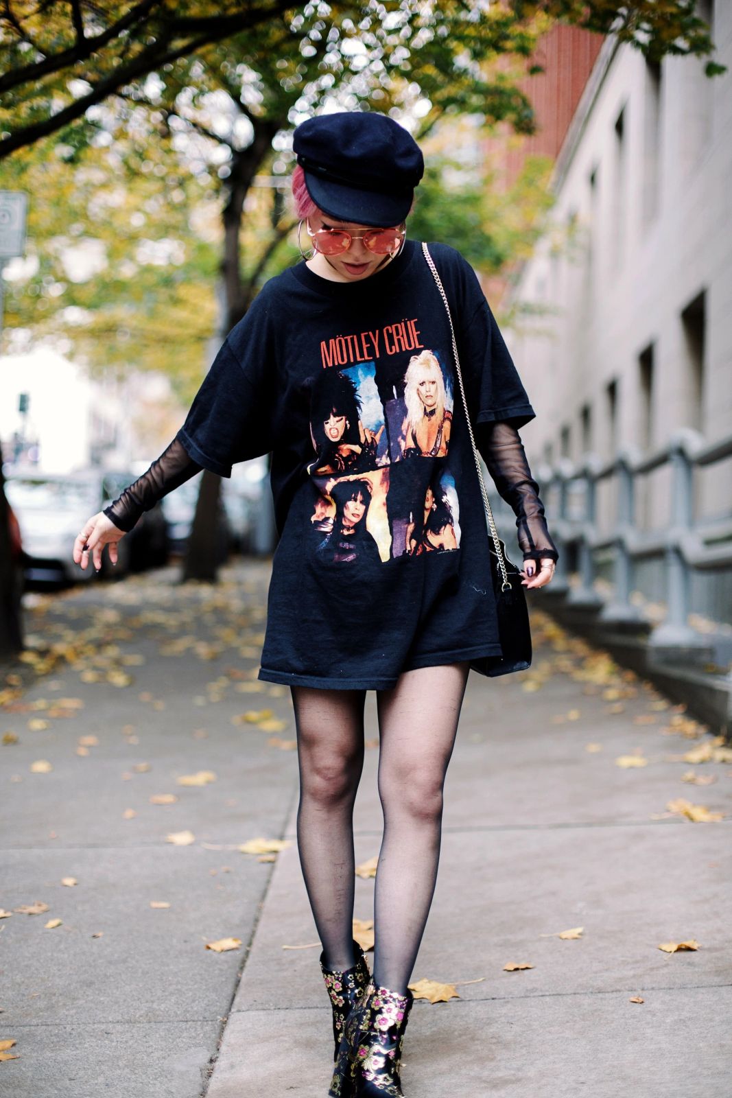 Oversized Band Tee as Mini Dress — Band Tee Outfits