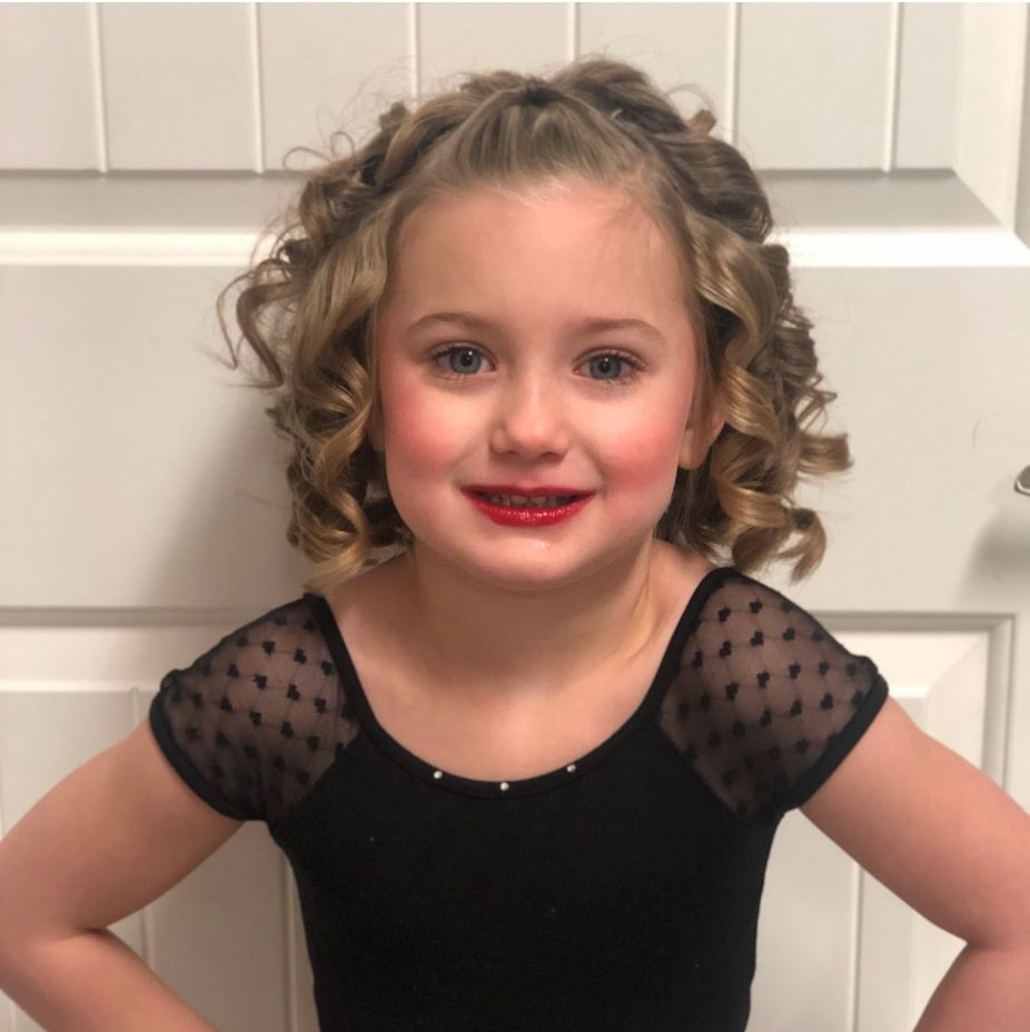 Blonde Ringlet Curls Half Up — Dance Recital Hairstyles