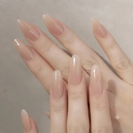 Sheer Nude Pink Stiletto Nails Sheer Nude Pink Stiletto Nails — Gym Nails