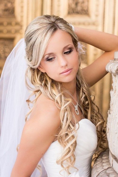 Ash Blonde Half Up With Side Bangs Ash Blonde Half Up With Side Bangs — Half Up Half Down Wedding Hair