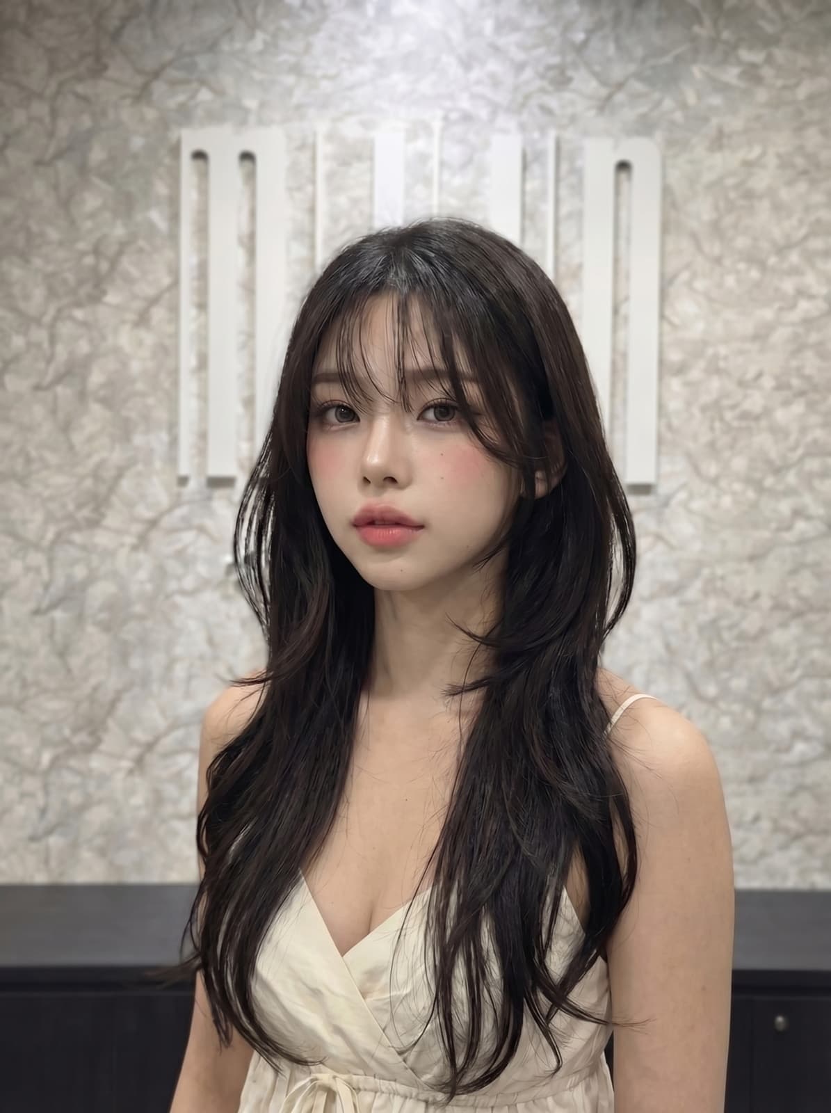 Fine Dark Brown Hair With Wispy Bangs Fine Dark Brown Hair With Wispy Bangs — Face Framing Layers