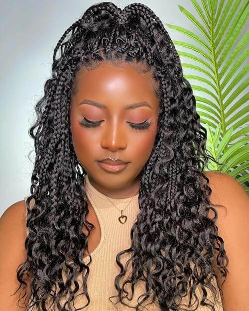 Boho Braids and Loose Curls Boho Braids and Loose Curls — Braids for Medium Hair