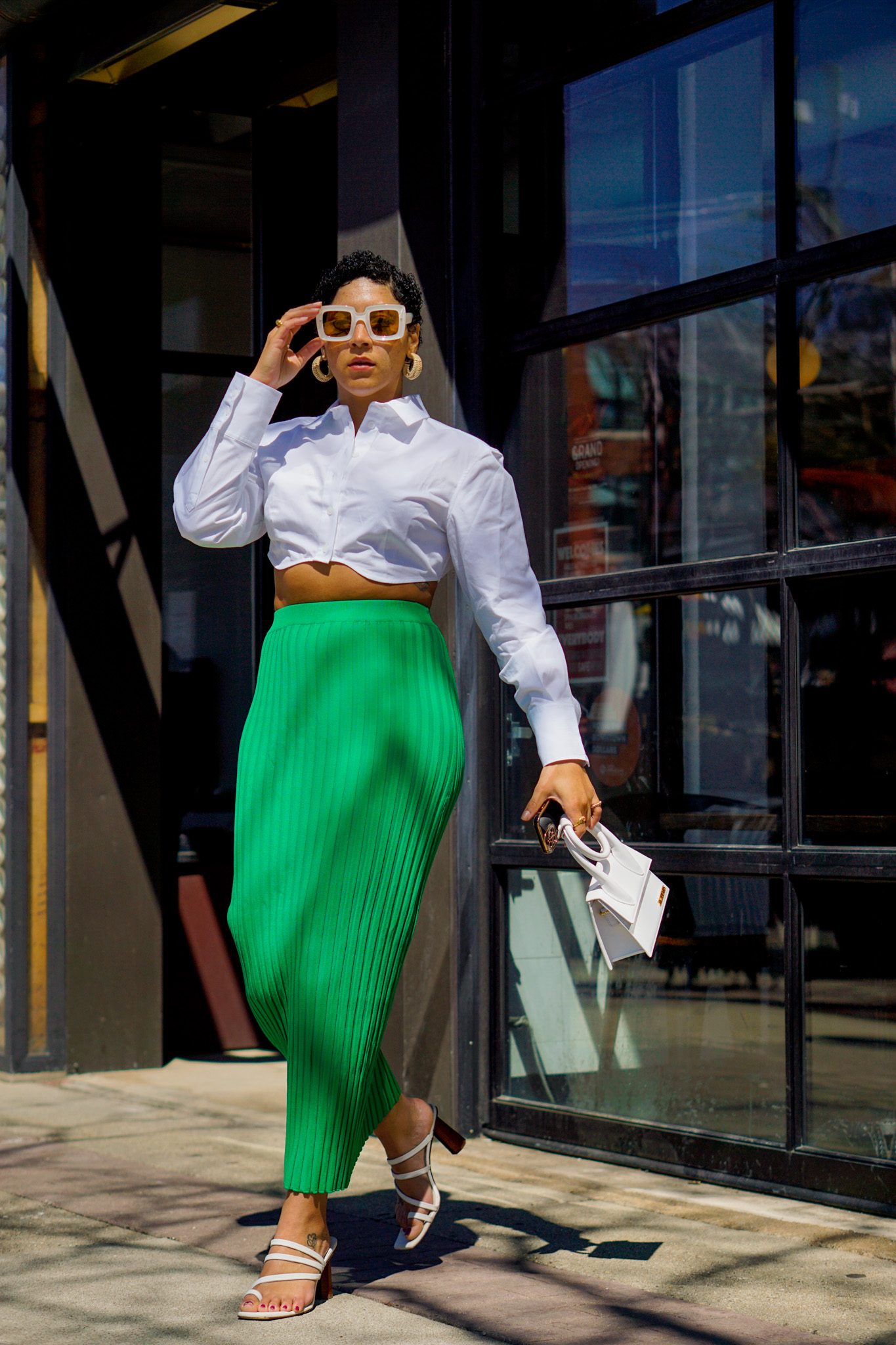 Leopard Print Turtleneck with Green Trousers and Beige Cardigan — Outfits for Black Women
