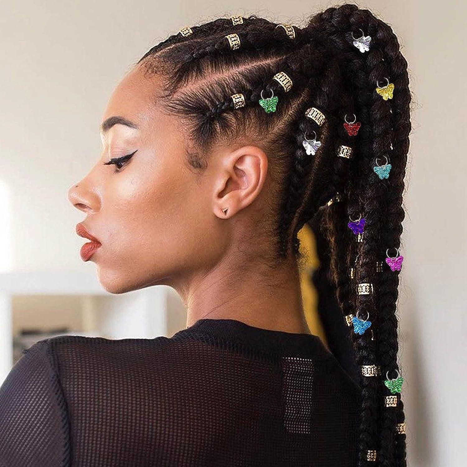 High Braided Ponytail With Charms High Braided Ponytail With Charms — Butterfly Clip Hairstyles