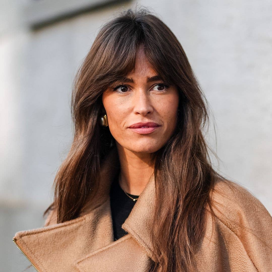 Camel Wool Coat with Black Top and Gold Earrings — Bottleneck Bangs