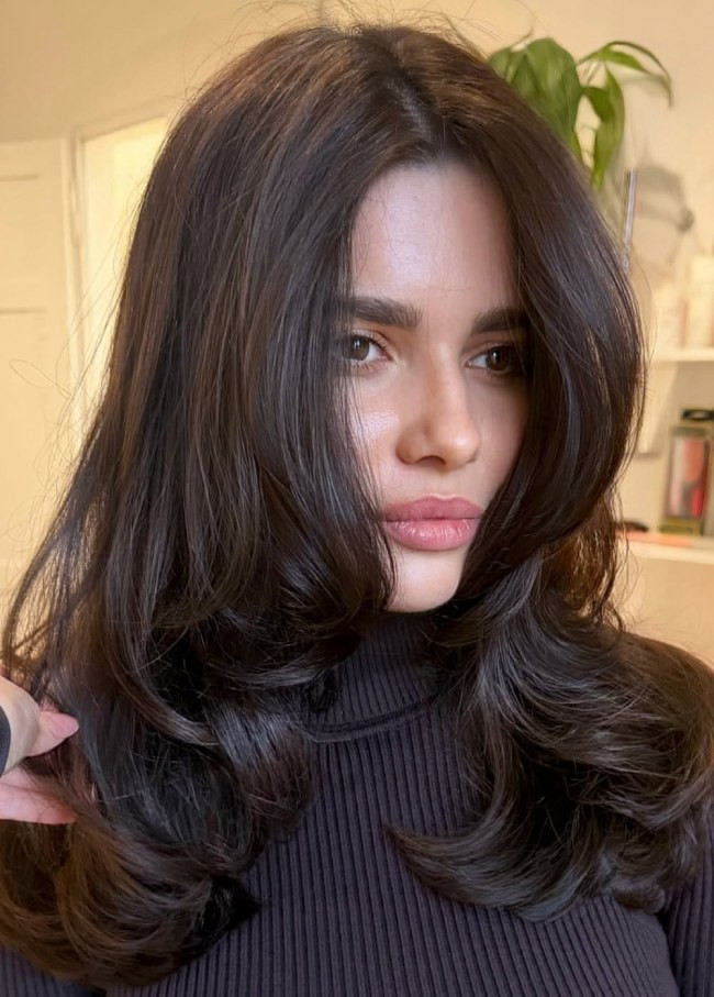 Butterfly Layers Visual Idea Butterfly Layers Visual Idea — Chocolate Brown Hair