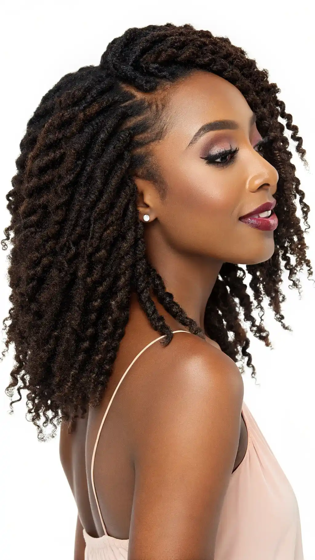 Voluminous Shoulder-Length Kinky Twists — Boho Twists