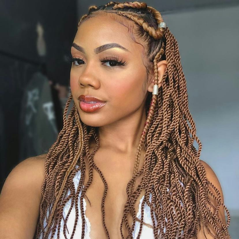 Fine Hair With Multiple Small Braids Fine Hair With Multiple Small Braids — Half Up Half Down with Braids