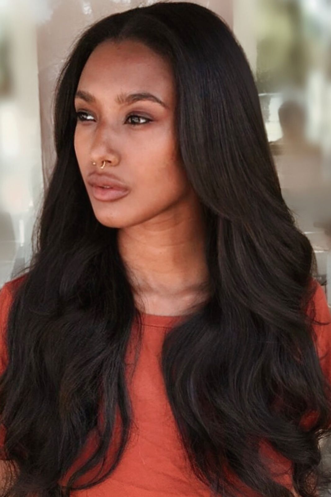 Shoulder Length Wavy Dark Brown — Closure Sew In