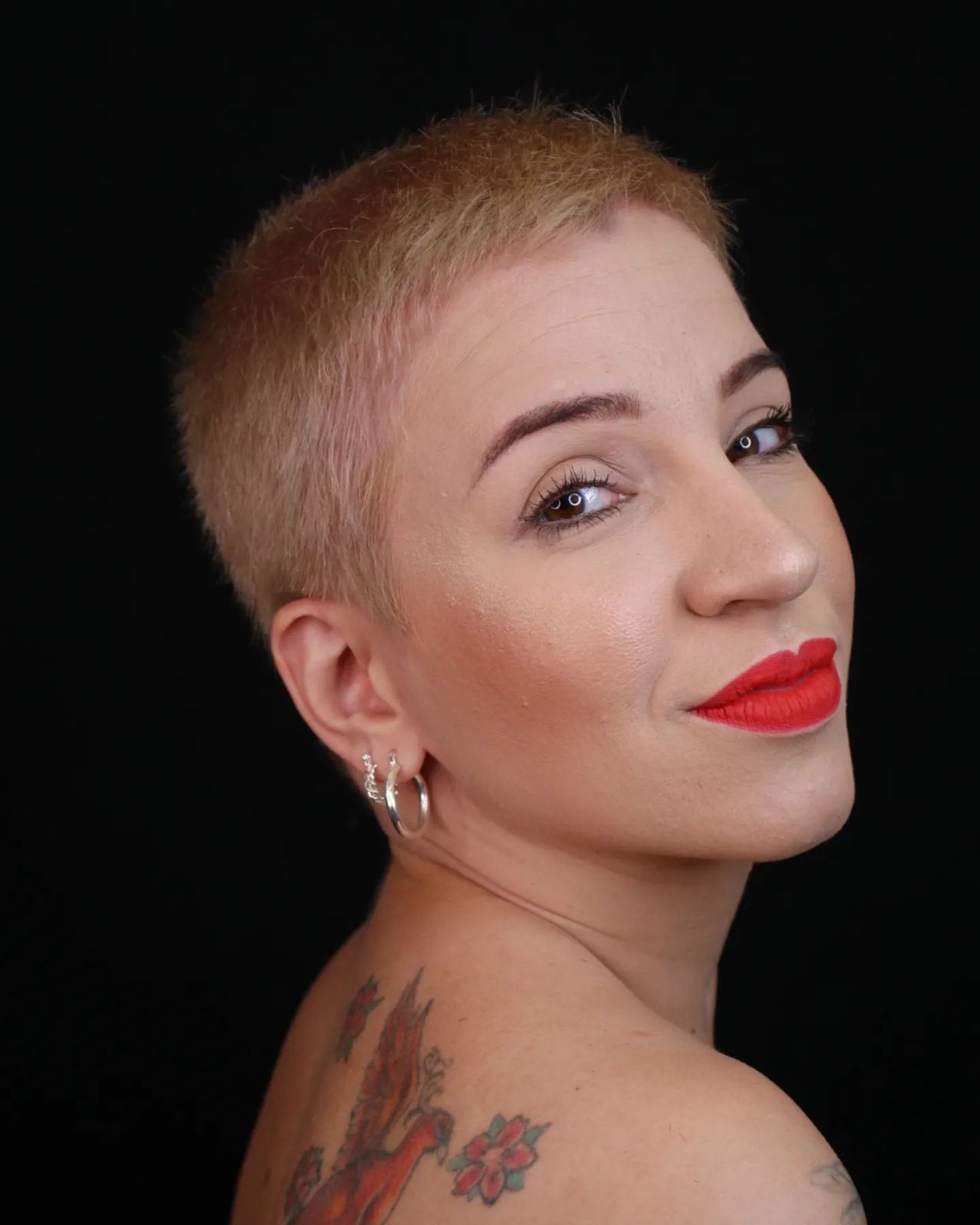 Textured Light Blonde Buzz — Buzz Cut for Women