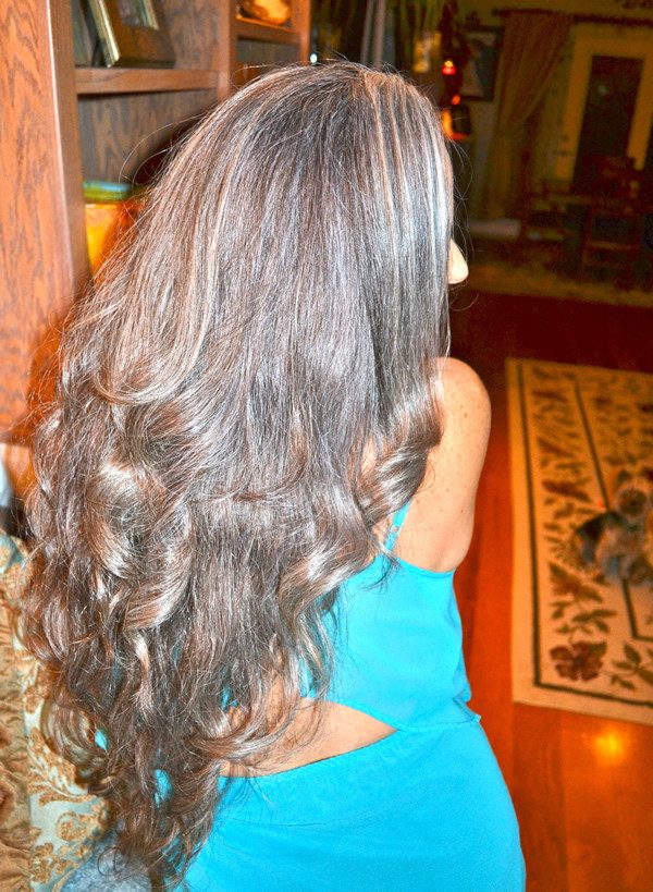 Very Long Thick Gray With Natural Curls — Long Gray Hair