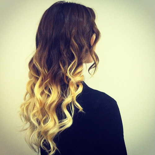 Dark Brown To Bright Blonde Dip Dye Visual Idea Dark Brown To Bright Blonde Dip Dye Visual Idea — Dip Dye Hair