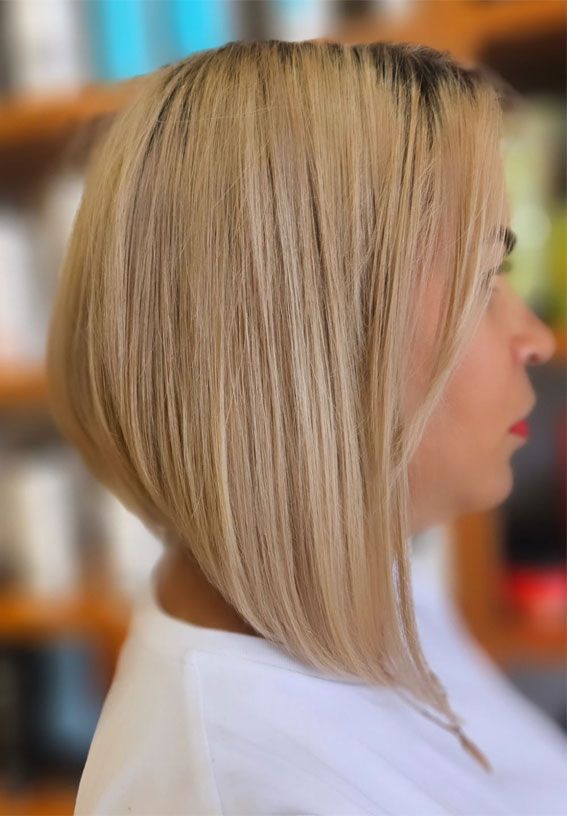 Sleek Ash Blonde Inverted Bob Sleek Ash Blonde Inverted Bob