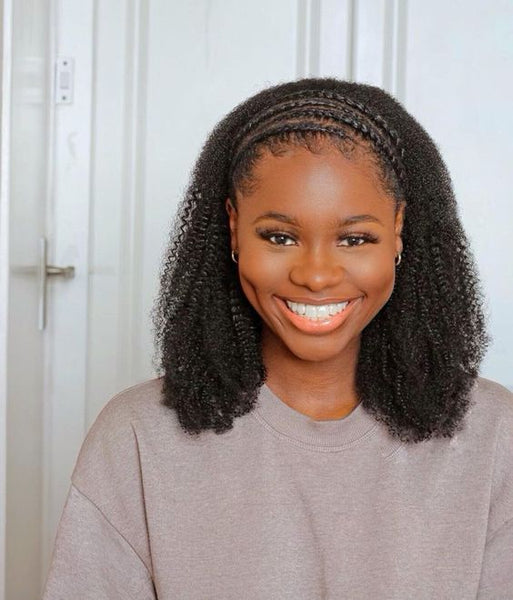 Braided Headband With Loose Curls — 4C Hairstyles