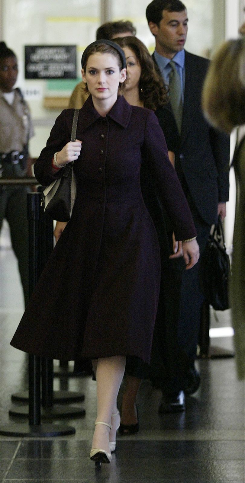 Dark Purple Wool Coat and Headband for Court Dark Purple Wool Coat and Headband for Court — Court Outfits