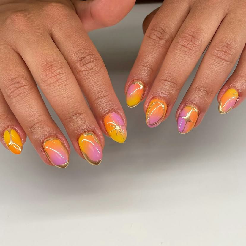 Glossy Visual Idea Glossy Visual Idea — Sunset Nails