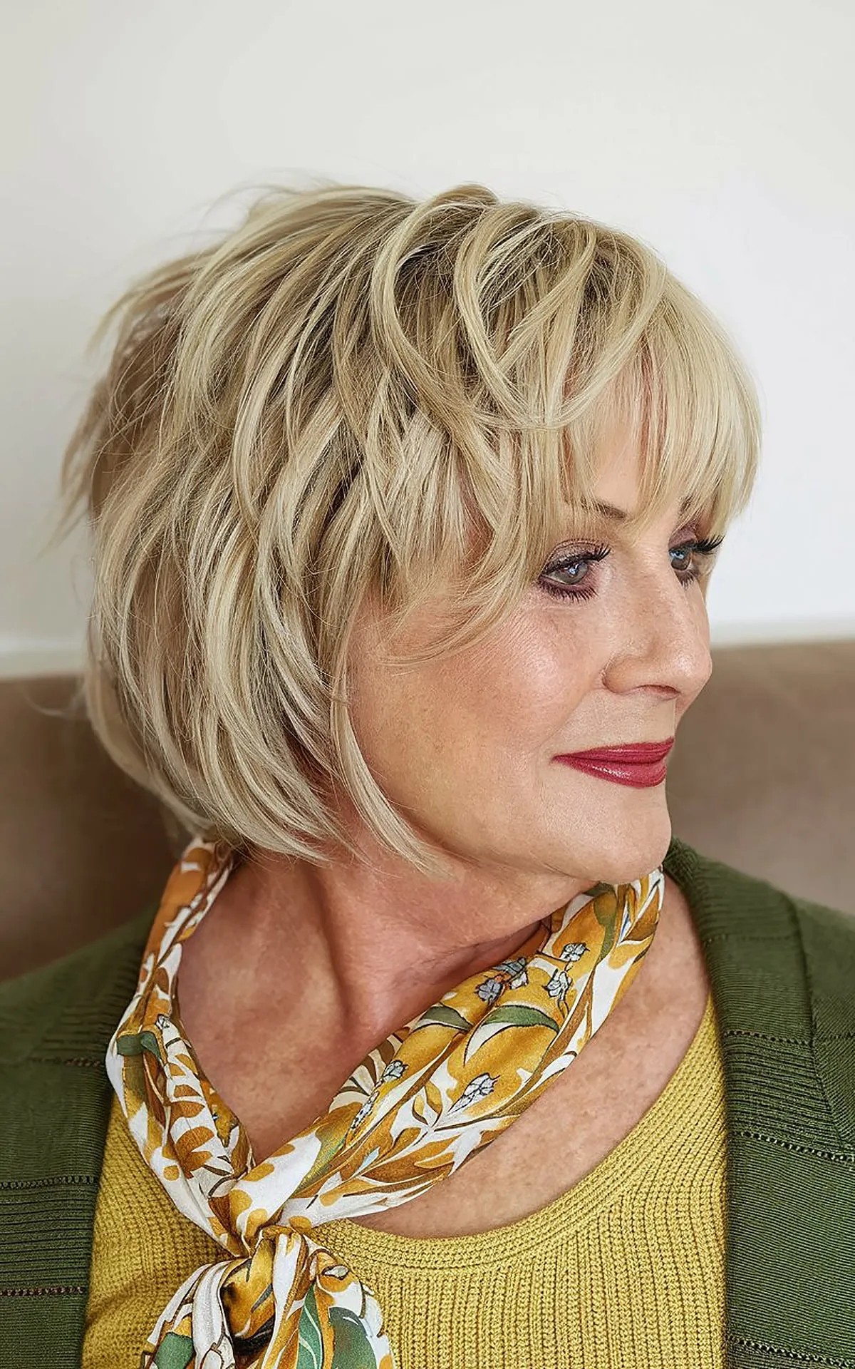 Ear-Length Bob With Blunt Bangs Ear-Length Bob With Blunt Bangs — Hairstyles for Women