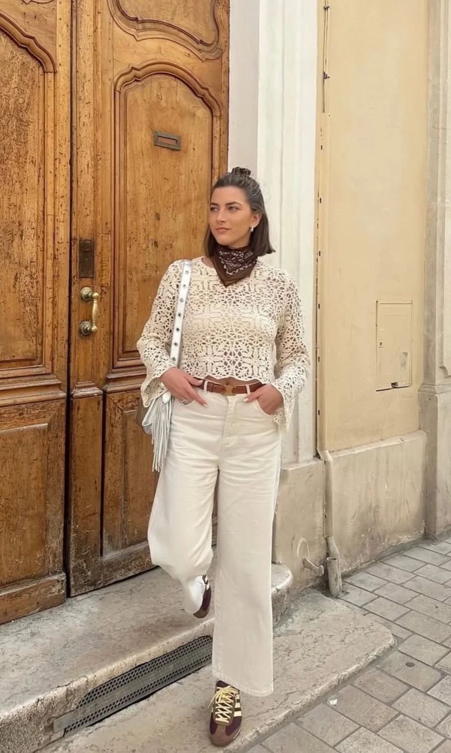 Bohemian Lace Top with Wide-Leg Jeans Bohemian Lace Top with Wide-Leg Jeans — Amsterdam Outfits